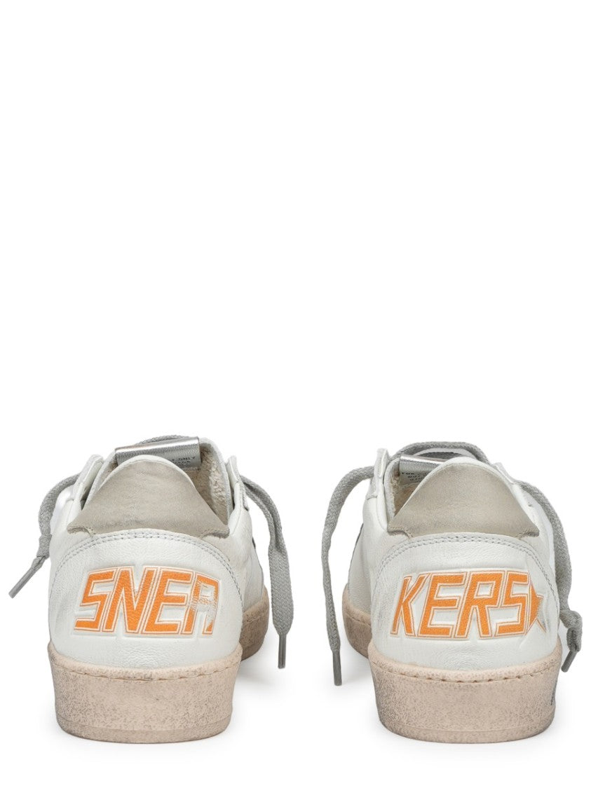 Golden Goose Ball Star Vintage Leather Low-Top Sneakers