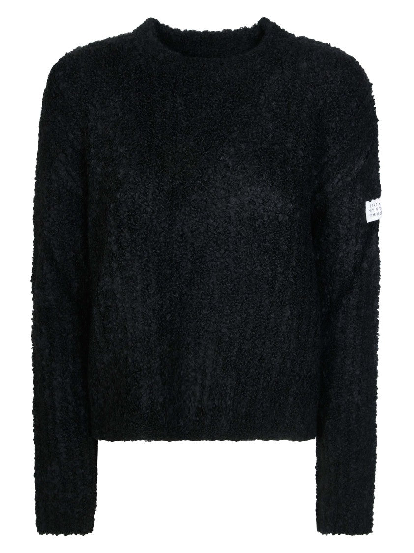 Mm6 By Maison Margiela Textured Long Sleeve Sweater