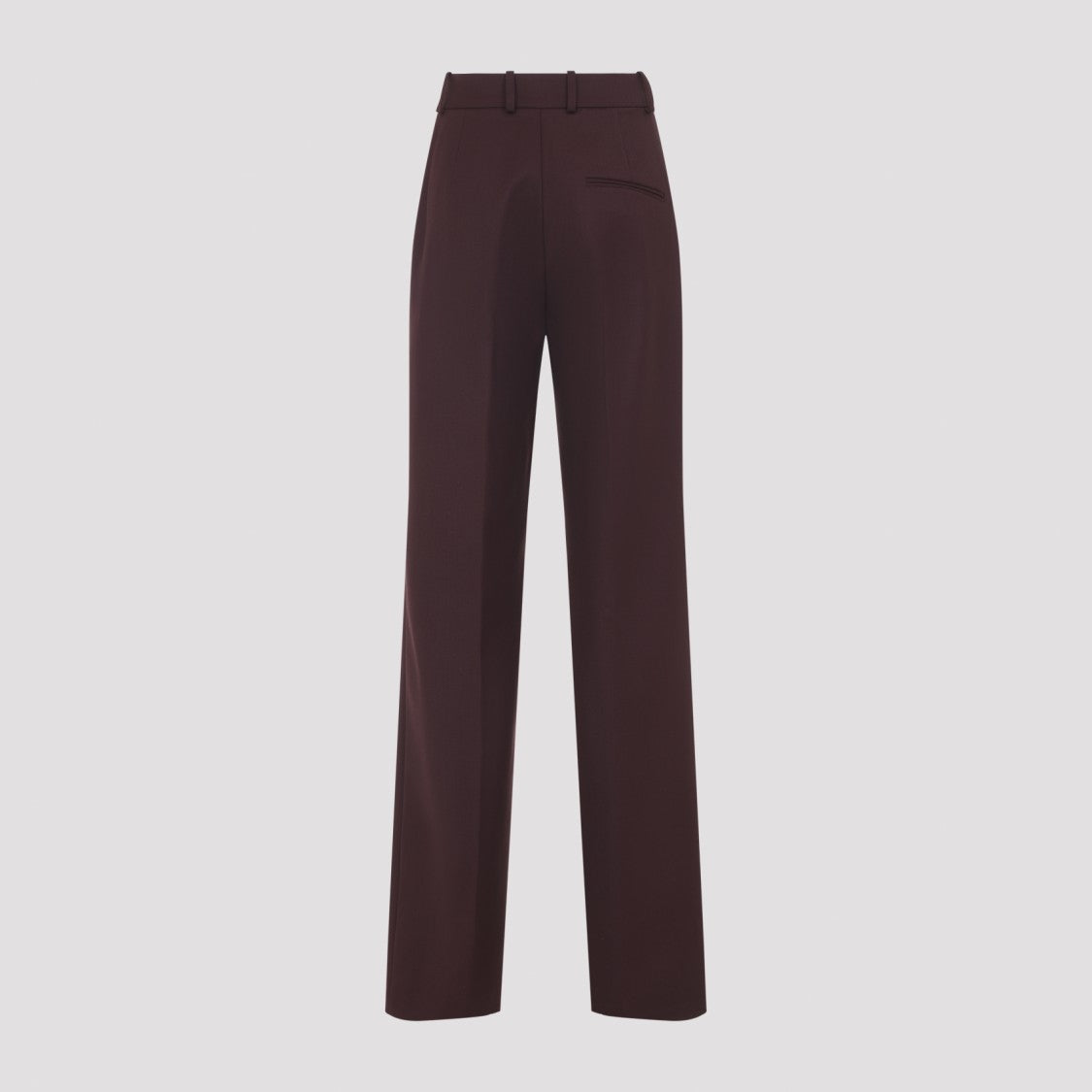 The Frankie Shop Burgundy Trousers With Tailored Silhouette