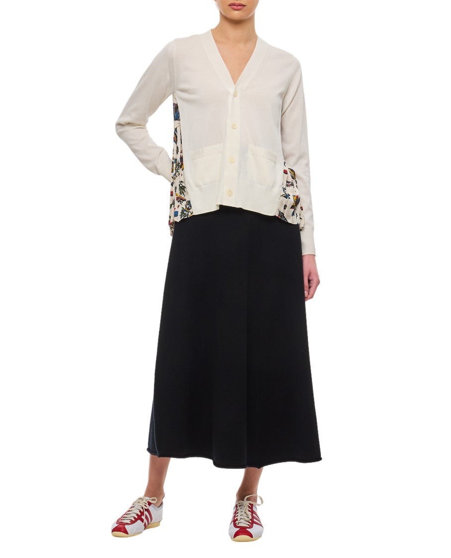 Extreme Cashmere Flowing Midi Skirt With High Elastic Waistband