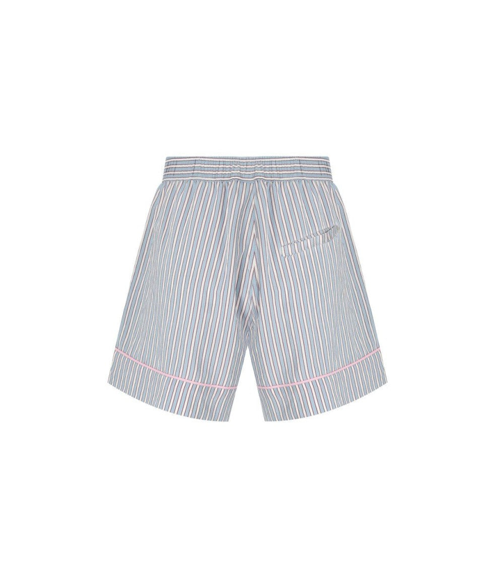 Ganni Soft Chambray Striped Shorts