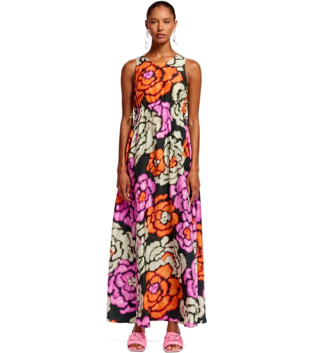 Essentiel Antwerp Flowers Black Long Dress