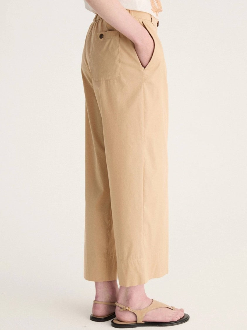 Biancalancia Wide-Leg Cropped Minimalist Silhouette Pants