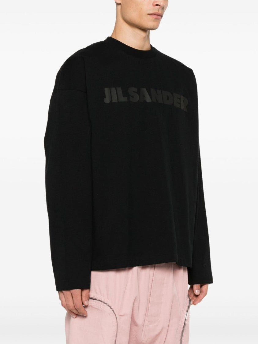 Jil Sander Black Cotton Long Sleeve T-Shirt