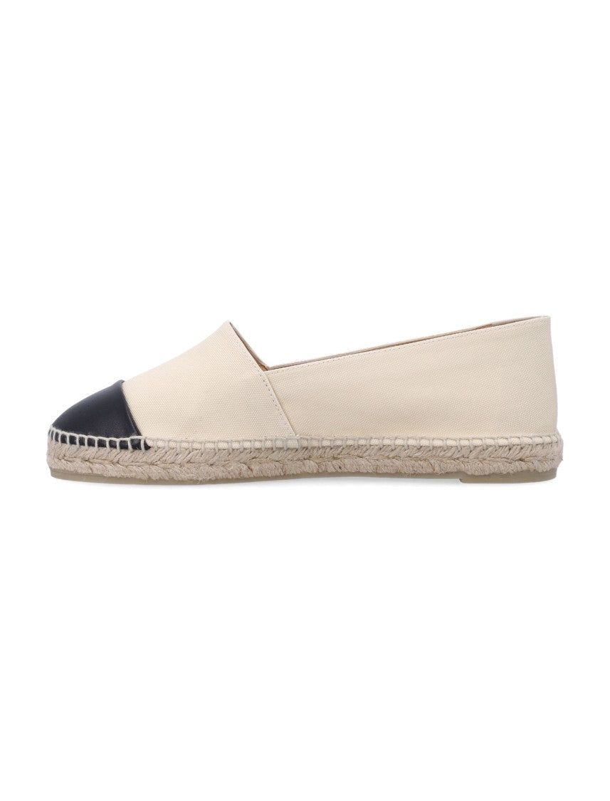 Castaner Canvas Slip-On Espadrilles With Leather Cap Toe