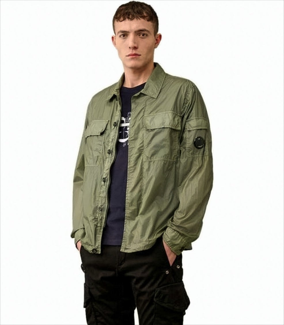 C.P. Company Lightweight Olive Green Polyamide Jacket With Lens Detail