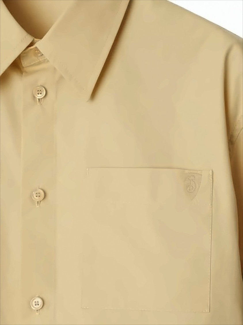 Burberry Cropped Short-Sleeved Shirt With Classic Collar