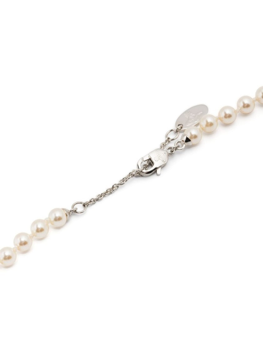 Vivienne Westwood Cream White Freshwater Pearl Orb Necklace