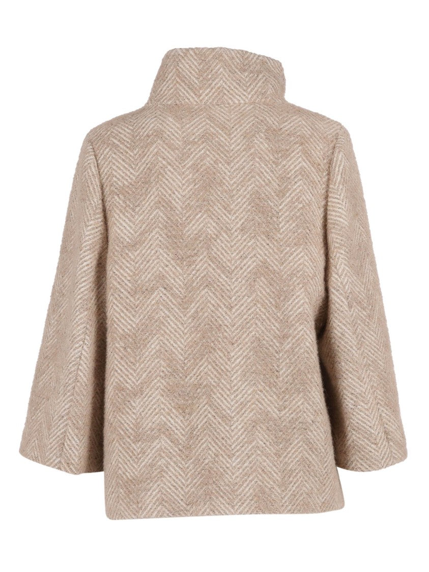 Fay Structured Herringbone Cape
