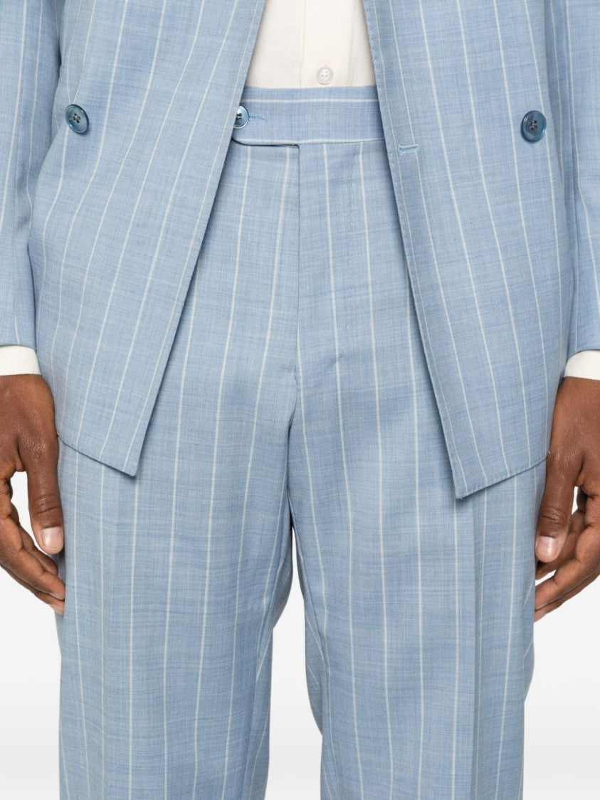 Luigi Bianchi Pinstriped Virgin Wool Blend Suit