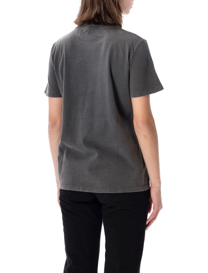 Golden Goose Dark Grey Strass Collar T-Shirt