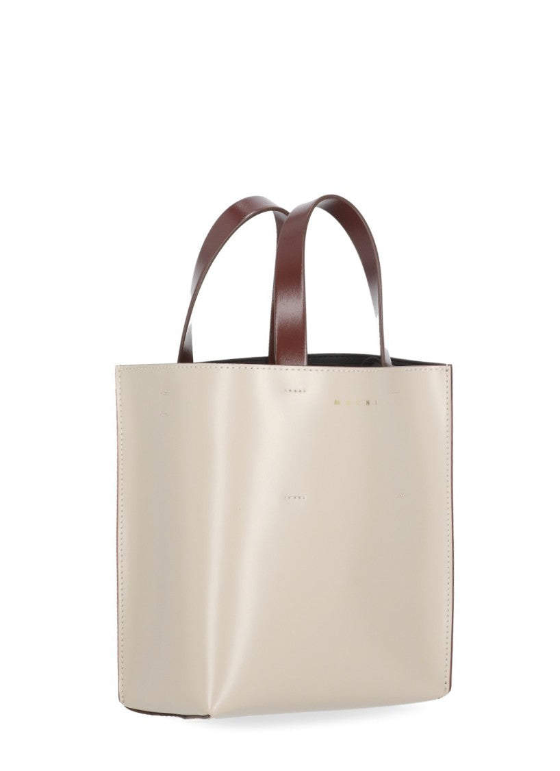 Marni Museo Mini Handbag With Contrasting Handles And Adjustable Strap