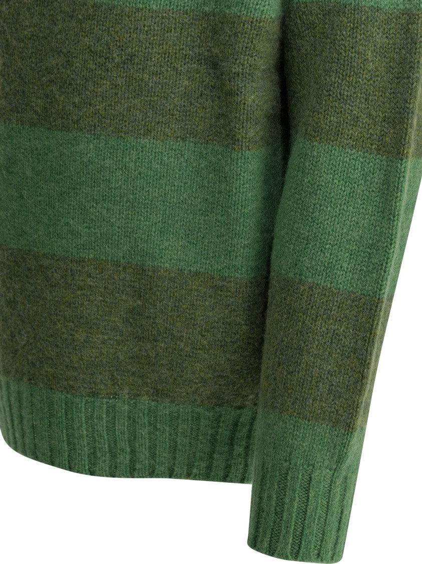 Beams Plus Broad Horizontal Stripe Knitwear Sweater