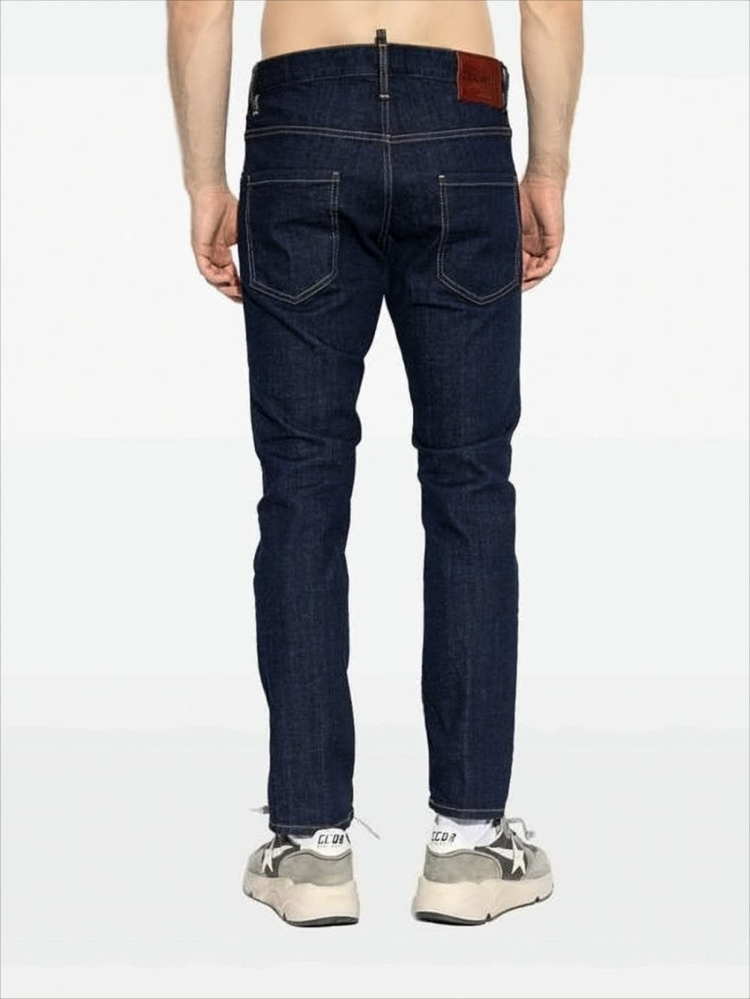 Dsquared2 Straight-Leg Denim Pants With Contrast Stitching