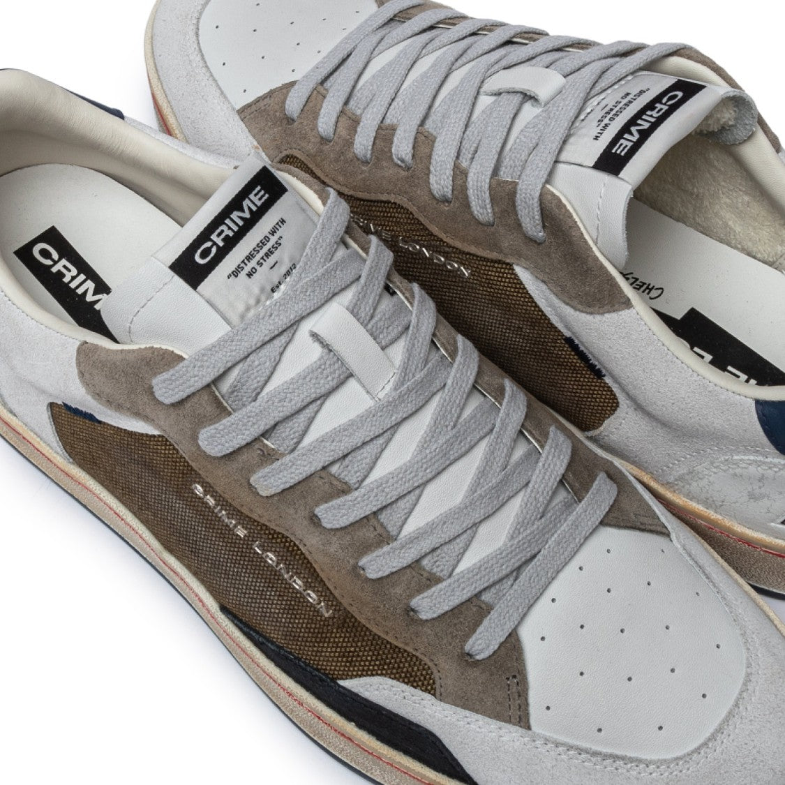 Crime London Chelsea Deluxe Sneakers In White Leather