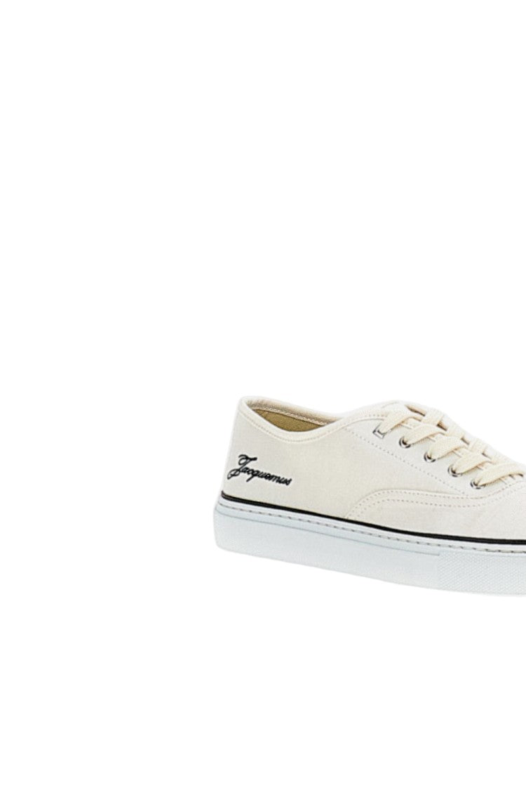 Jacquemus White Le Féfé Canvas Sneakers
