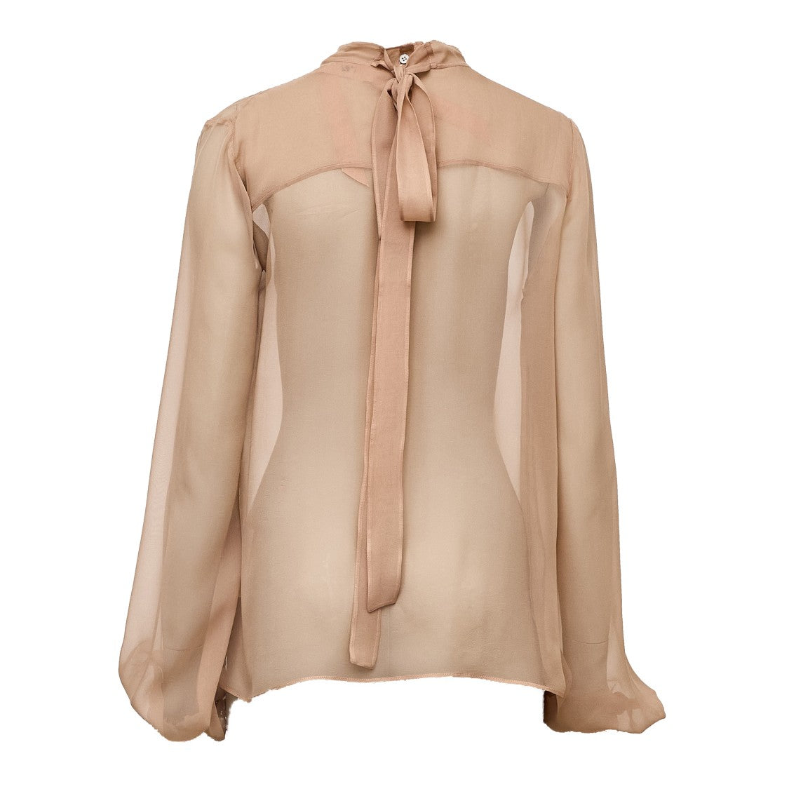 N°21 Silk Transparent Bow Blouse