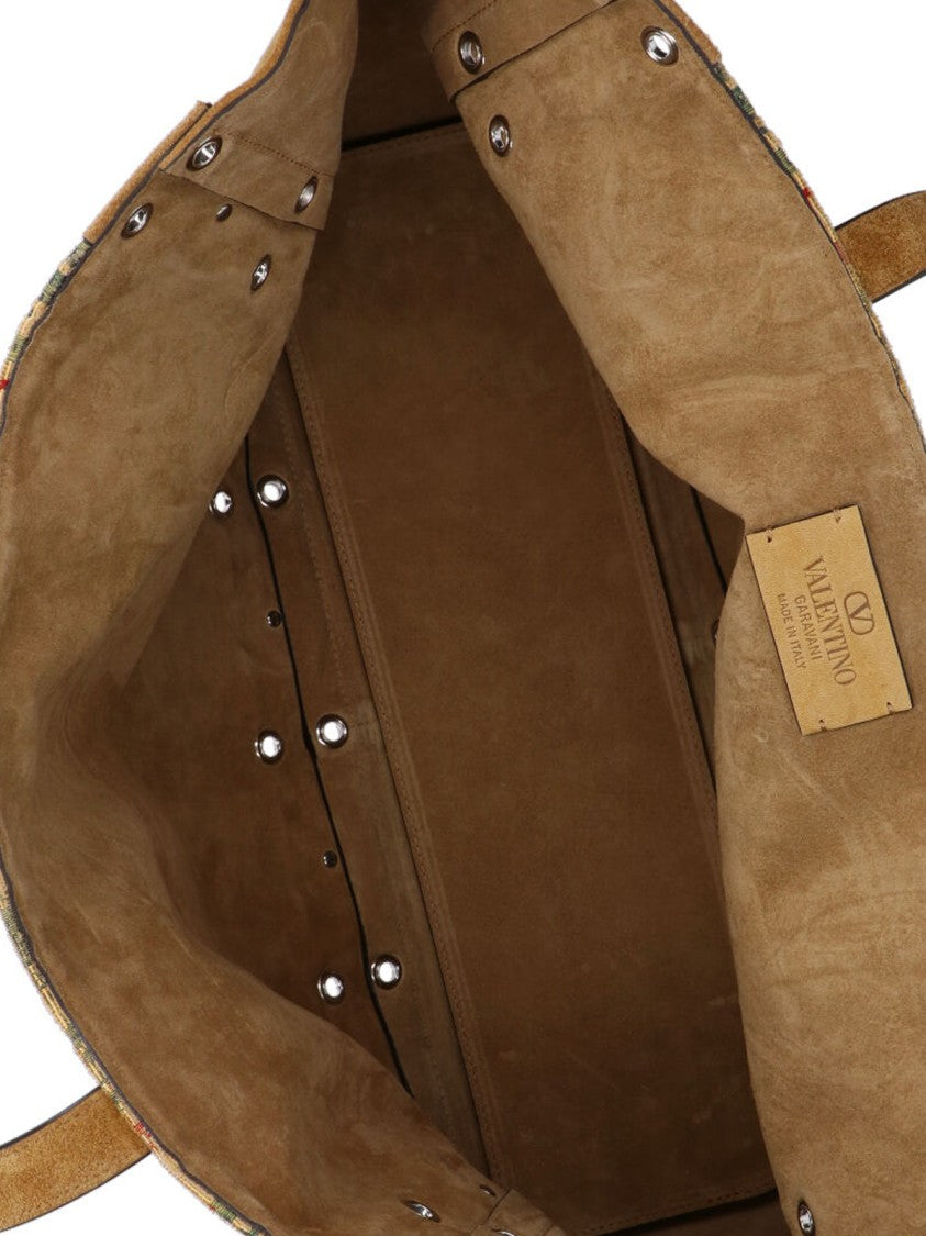 Valentino Garavani "Nellcôte" Medium Tote Bag – Brown