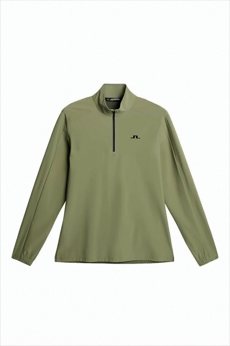 J Lindeberg Long-Sleeve Pullover Top With Half-Zip