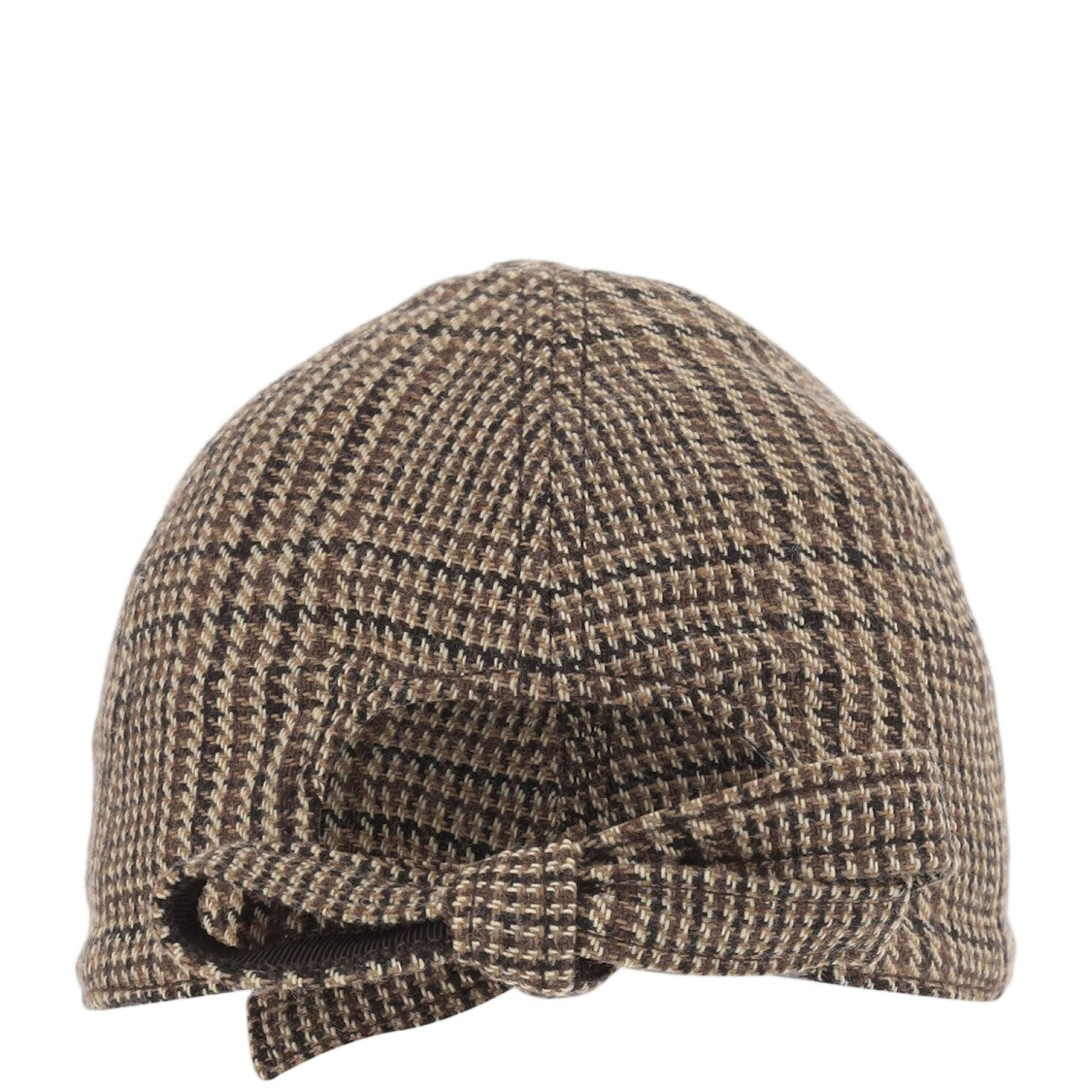 Patou Multi Check Wool-Blend Baseball Cap