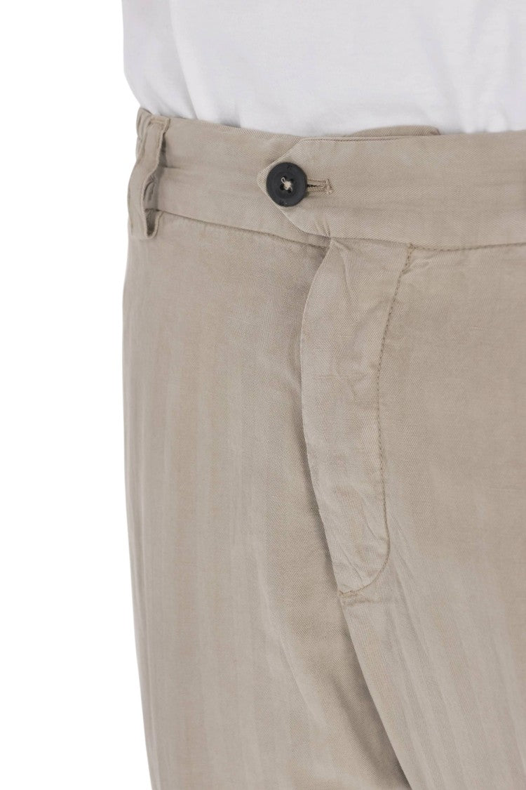 Pt Torino The Rebel Herringbone Lyocell Pants