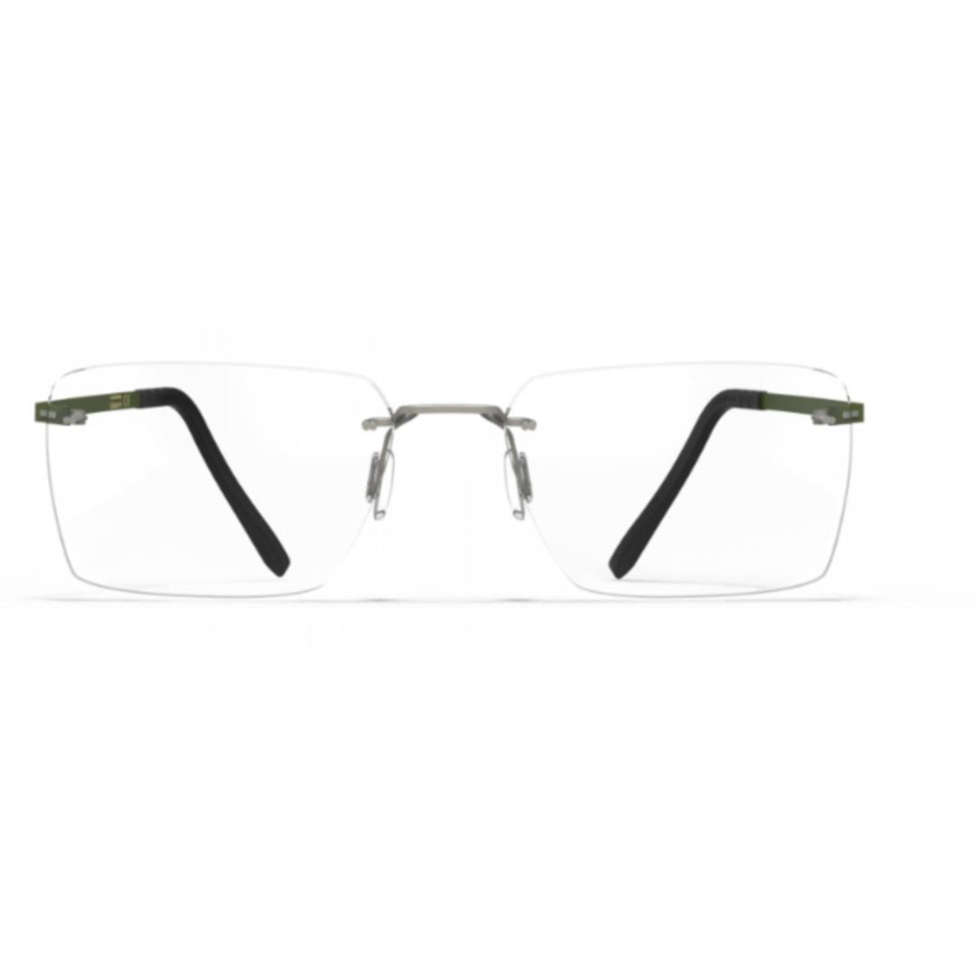 Blackfin Bf1071 Aero Loop B2-P1 Rimless Rectangular Lenses With Slim Metallic Temples
