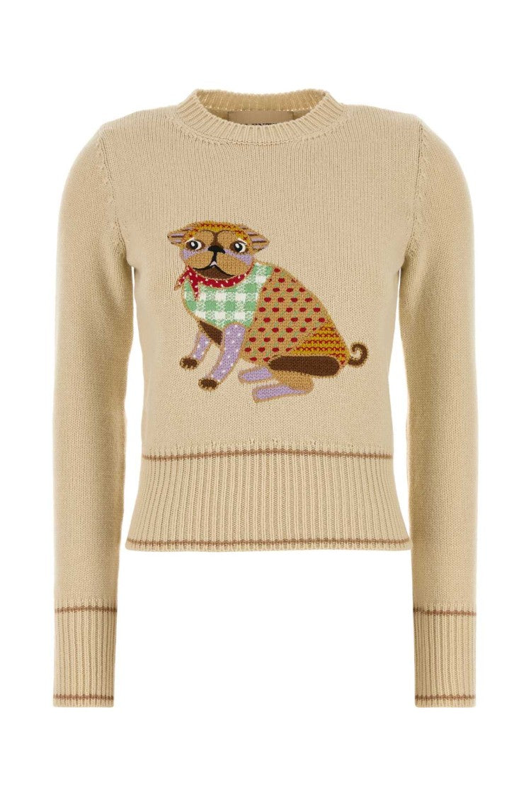 Valentino Garavani Beige Wool Sweater