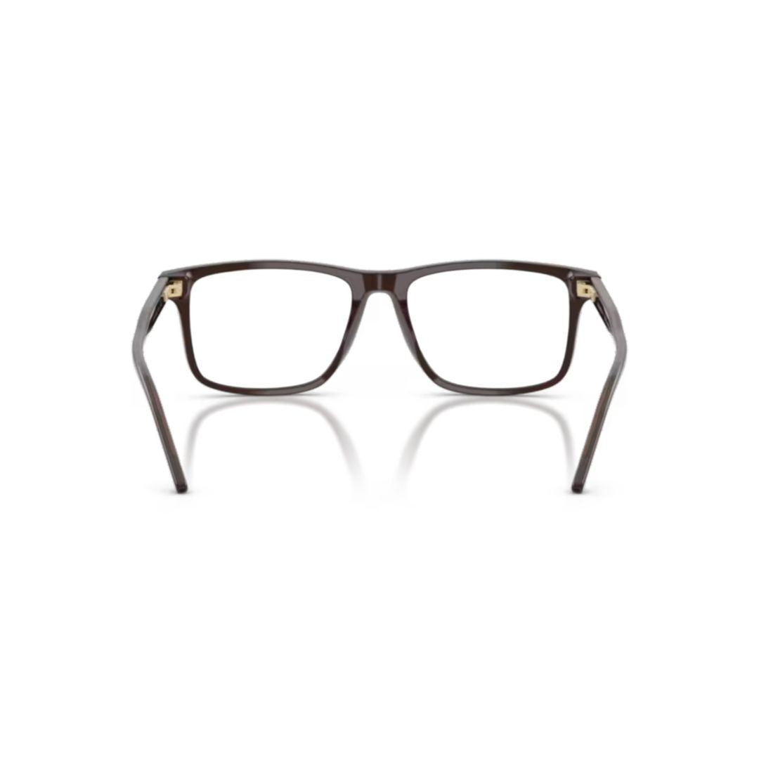 Emporio Armani 0Ea3257 Rectangular Acetate Frame Eyeglasses With Metallic Accents