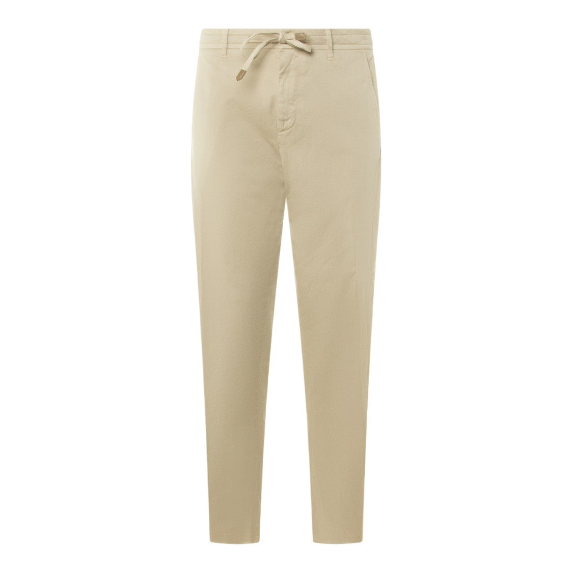 Canali Slim Tapered Trousers With Drawstring Waist And Clean Front Design