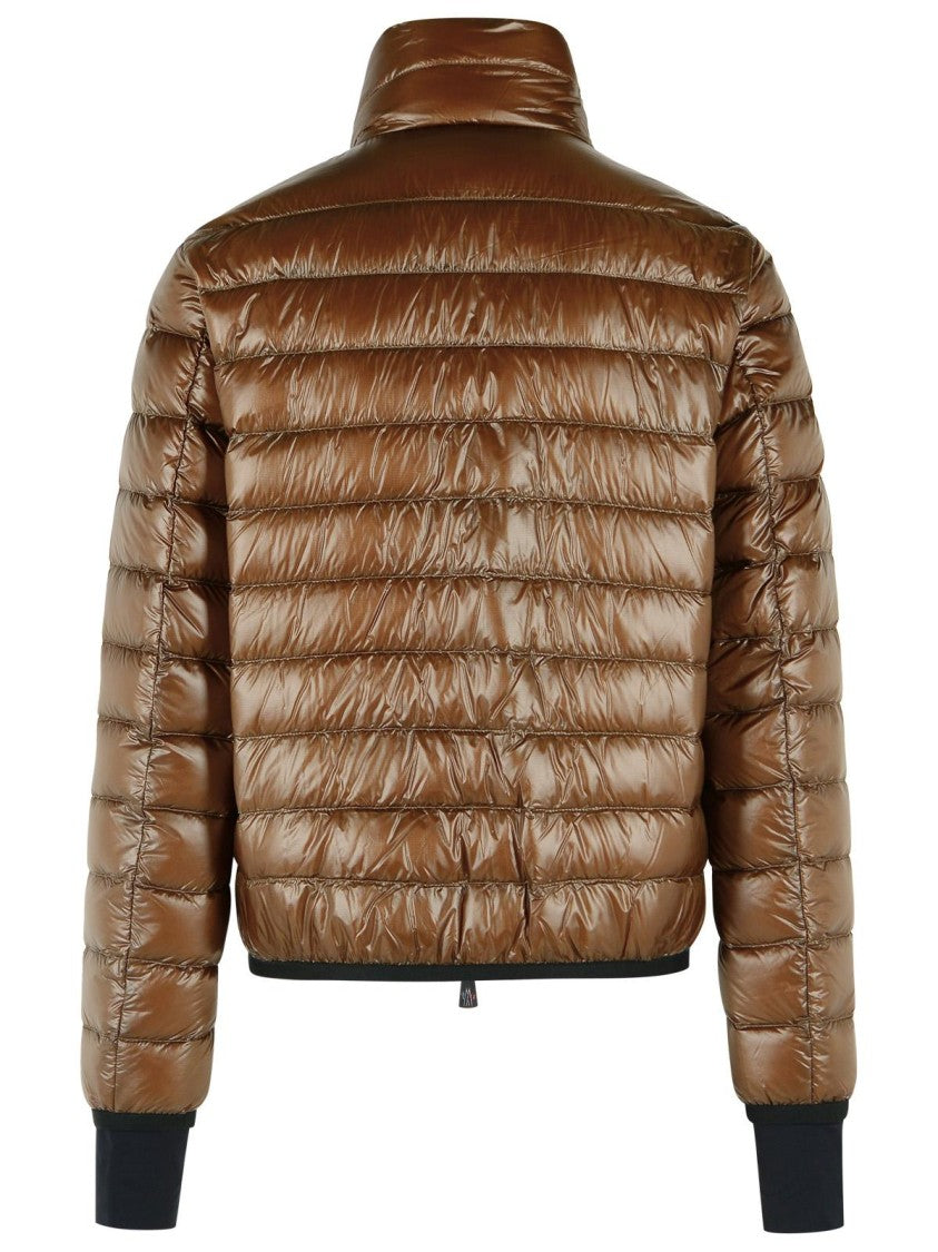 Moncler Grenoble Brown Hers Foldable High-Collar Polyamide Insulated Ski Jacket