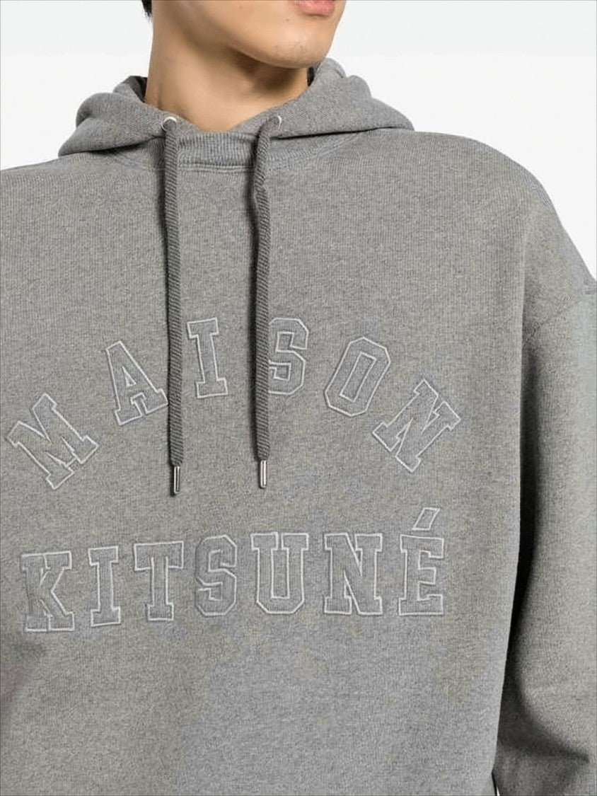 Maison Kitsuné Relaxed Fit Hooded Sweatshirt With Embossed Logo
