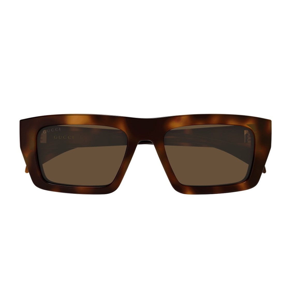 Gucci Havana Institutional Logo Gg2020s Recycled Acetate Rectangular Sunglasses
