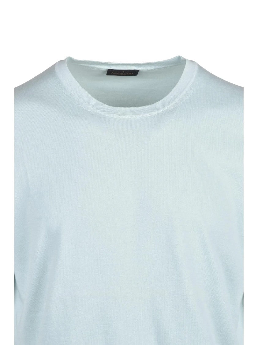 Ambrosio Aqua Green Cotton Knit Top