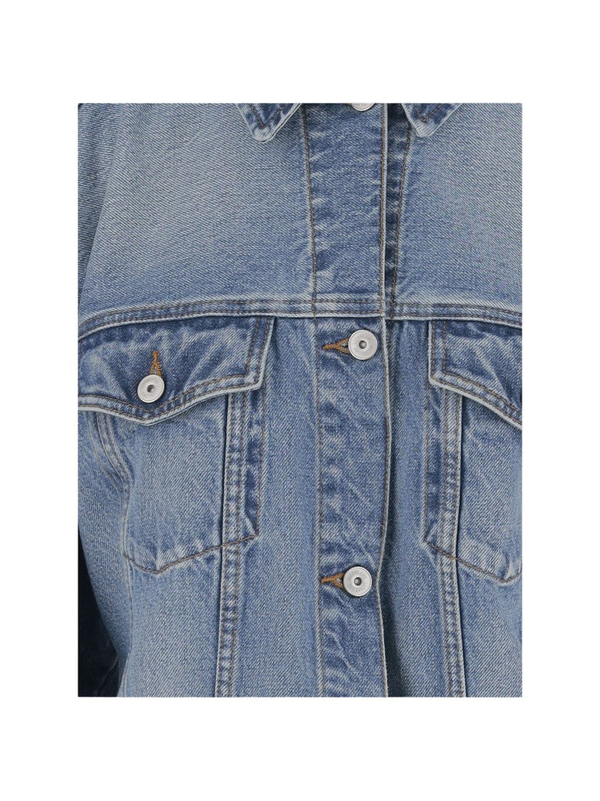 Jacquemus Denim Jacket With Classic Collar And Adjustable Hem