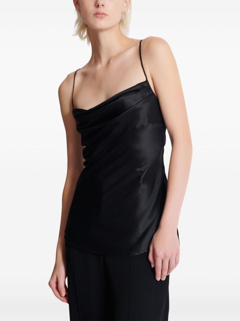 Balmain Black Thin Strap Square Back Top