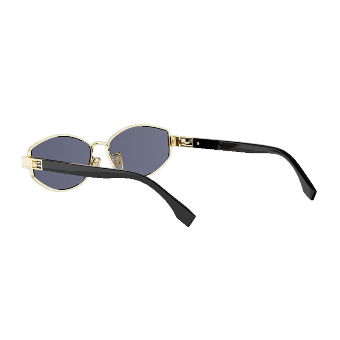 Fendi Gold Tube Fe40216u Geometric Metal Sunglasses