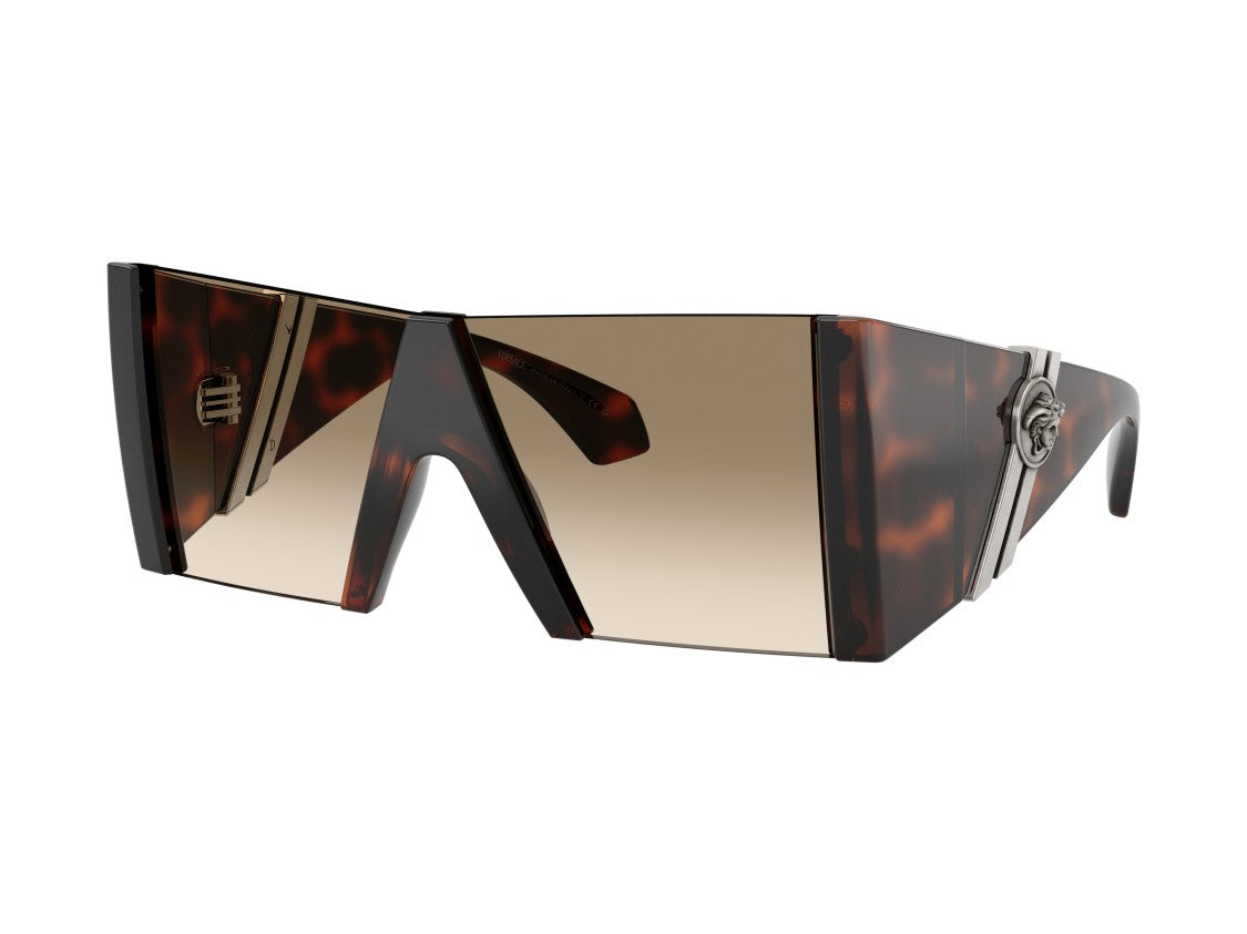 Versace Tortoiseshell 0Ve4515 Oversized Shield Sunglasses