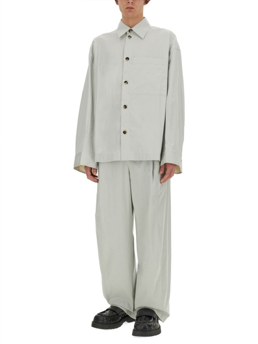 Bottega Veneta Tailored Silk And Cotton Blend Pants
