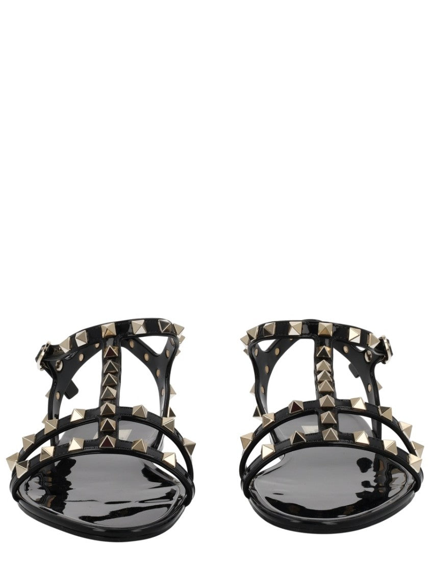 Valentino Garavani Rockstud Pyramid Studded Ankle Strap Sandals
