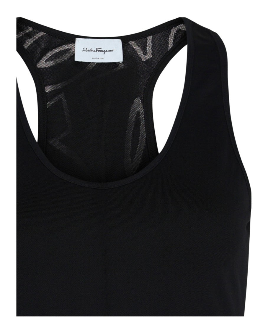 Ferragamo Scoop Neck Cropped Top