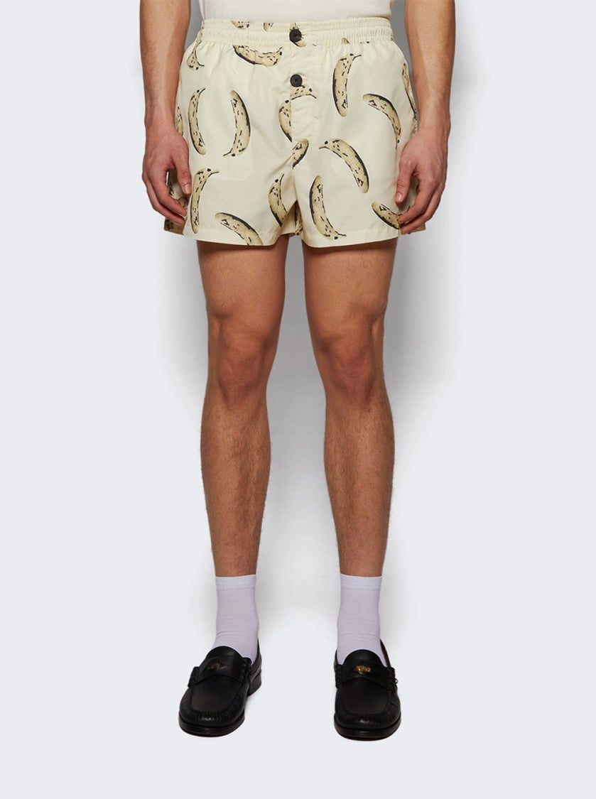 Jacquemus Le Maillot Puntini Swimwear Banana Print Yellow