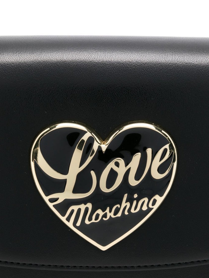 Love Moschino Rectangular Structured Shoulder Bag With Heart Emblem