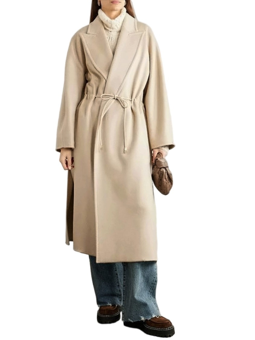 Max Mara Long Cashmere Coat With Classic Lapel