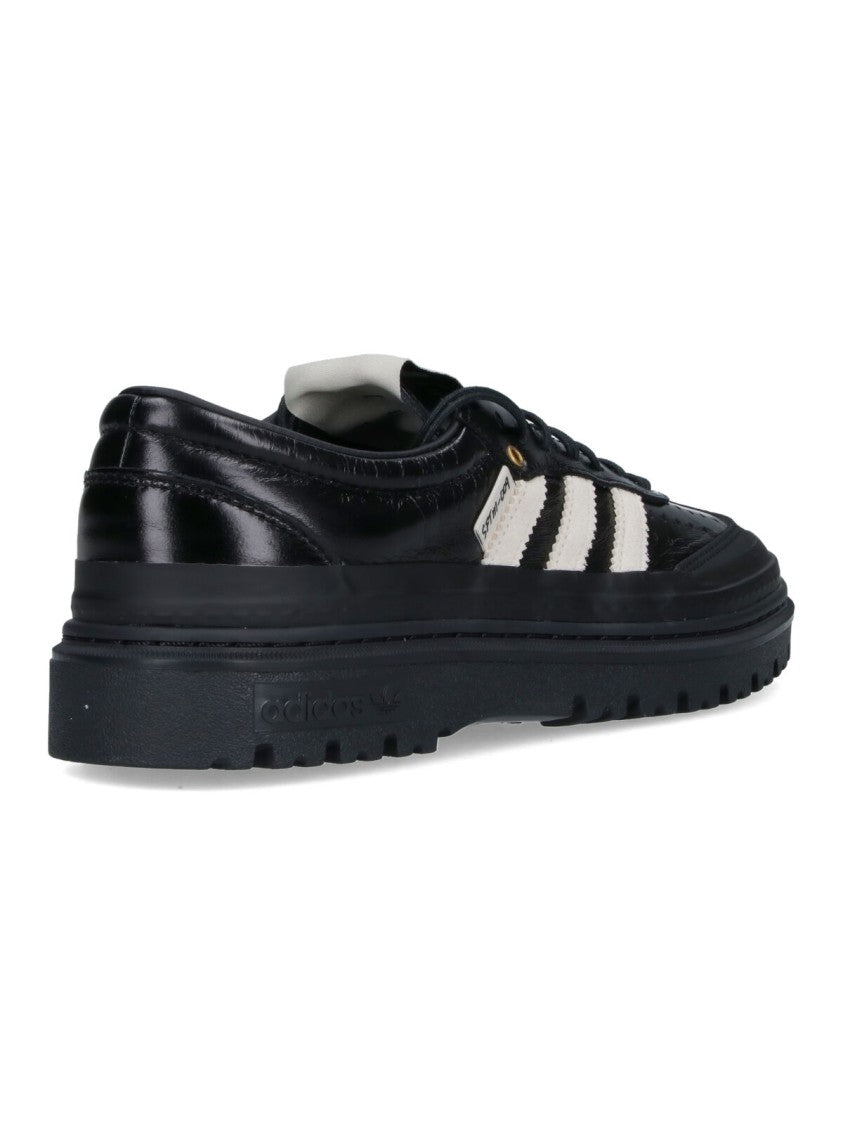 Adidas Low-Profile Black Sneakers With Textured Sole