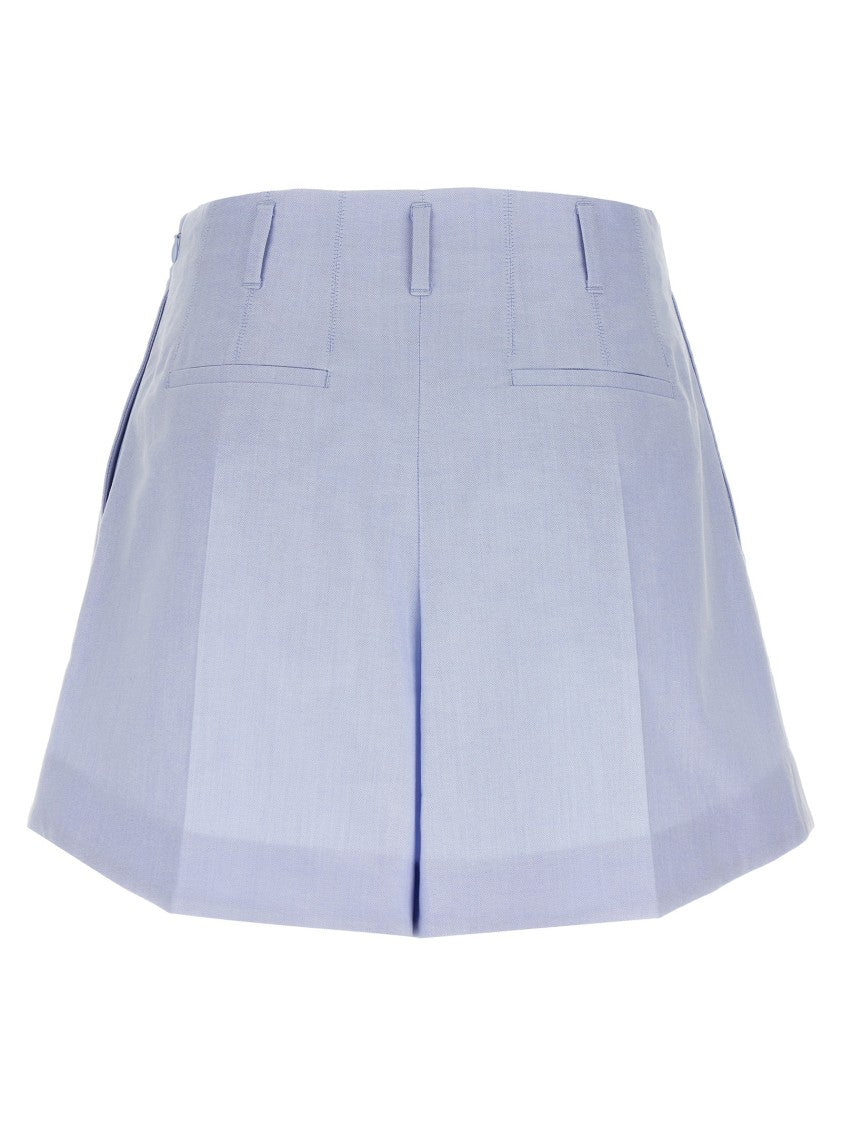 Givenchy High-Waisted Tailored Shorts With Front Logo Embroidery