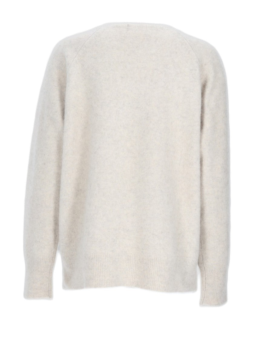 P.A.R.O.S.H. Plush Raccoon Fur Sweater With Ribbed Cuffs