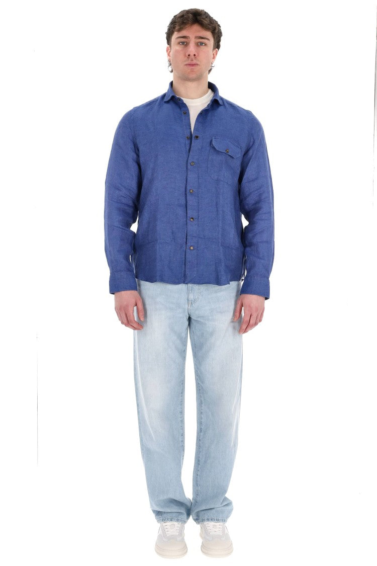 Finamore Maratea Model Tailored Pure Linen Shirt