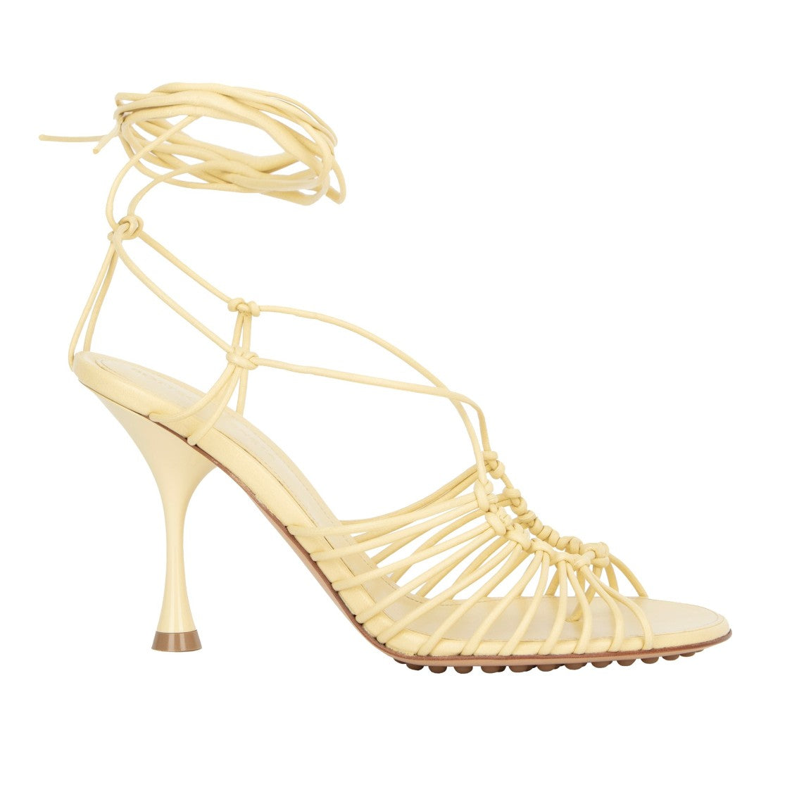 Bottega Veneta Dot Leather Sandals Beige