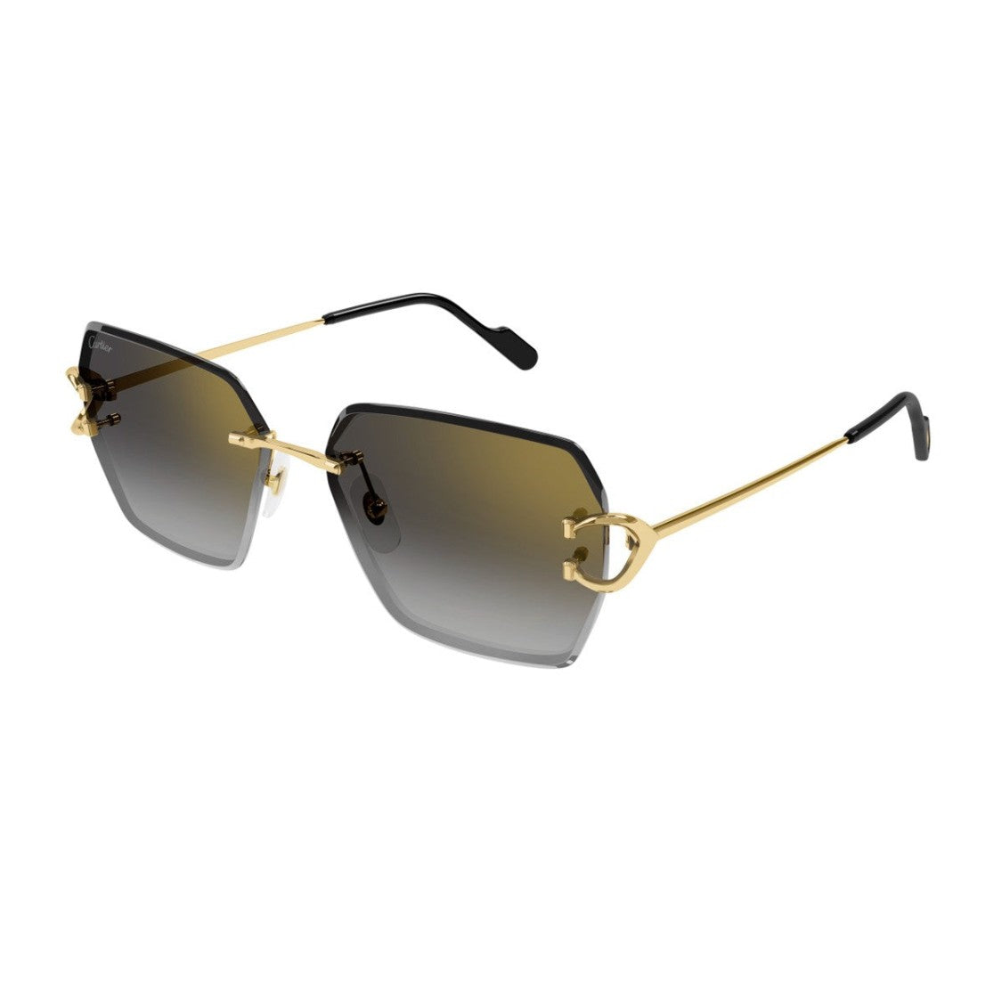 Cartier Gold Décor C Metal Sunglasses