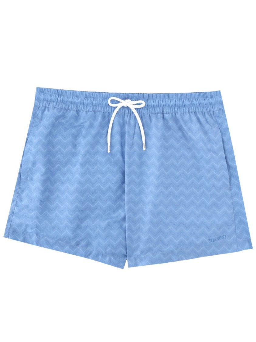 Missoni Multicolor Zigzag Pattern Side Pockets Shorts